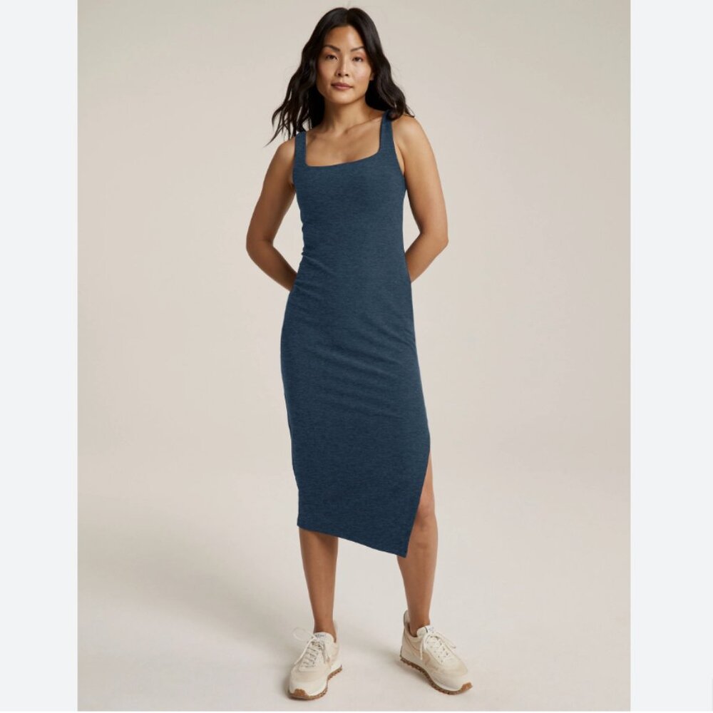 Beyond Yoga Spacedye Icon Midi Dress Navy